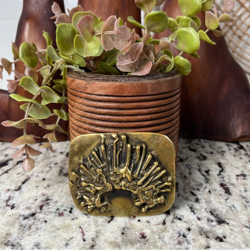 Early Yurman Putnam Art Works Bronze Belt Buckle